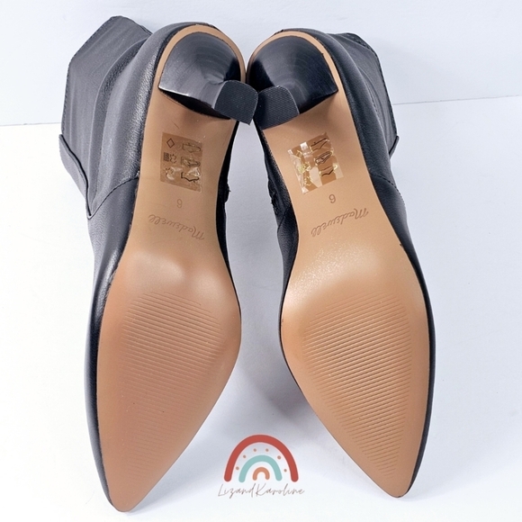 New! Madewell The Justine Ankle Boot in Black Leather - Picture 14 of 16